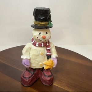 Vintage Resin Snowman Figurine – World Bazaars Holiday Collection (1994)